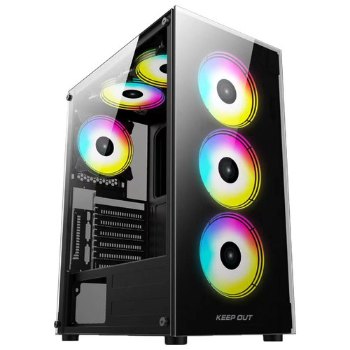 CAJA MICROATX KEEP OUT XC-210 GLASS 1x3.5a&euro;